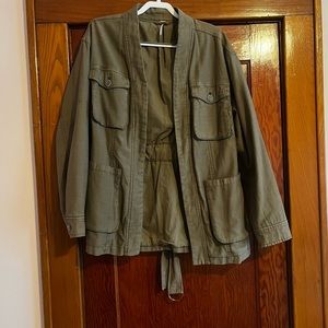 Free People EUC Army Green Utility Jacket